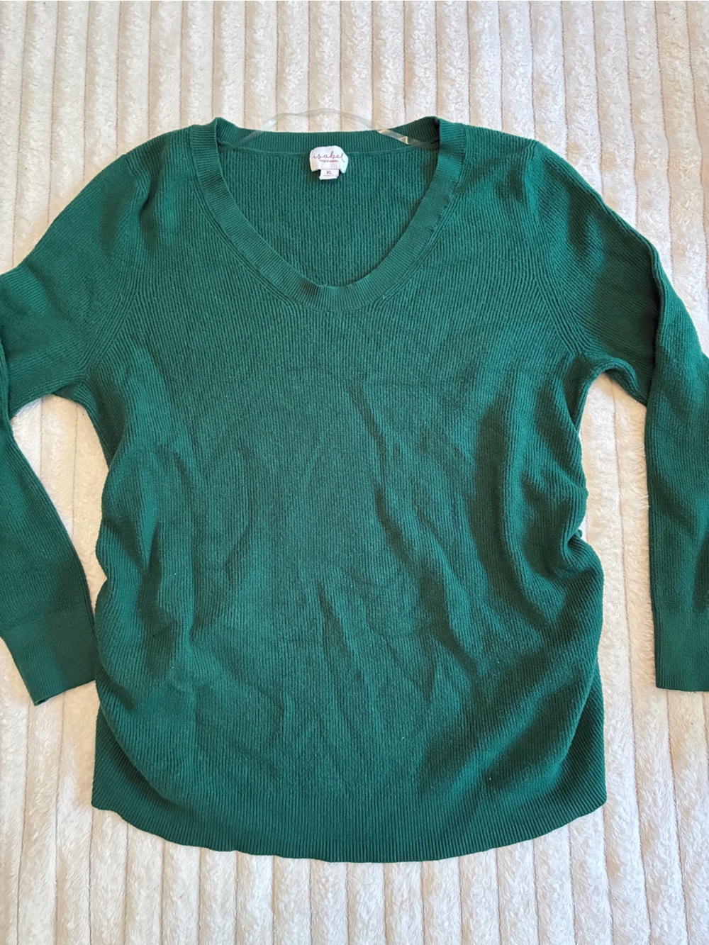 Isabel by Ingrid & Isabel maternity Forest Green V-Neck Sweater Women's XL
